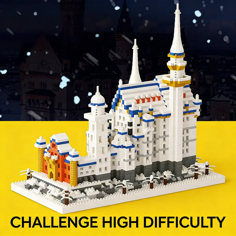 Набор микро-блоков для сборки Замка на озере Лебеди, модель европейской архитектуры в снежном стиле, набор кирпичиков для самостоятельной сборки, коллекционная игрушка-замок в средневековом стиле, C
Набор микро-блоков для сборки Замка на озере Лебеди, модель европейской архитектуры в снежном стиле, набор кирпичиков для самостоятельной сборки, коллекционная игрушка-замок в средневековом стиле, C