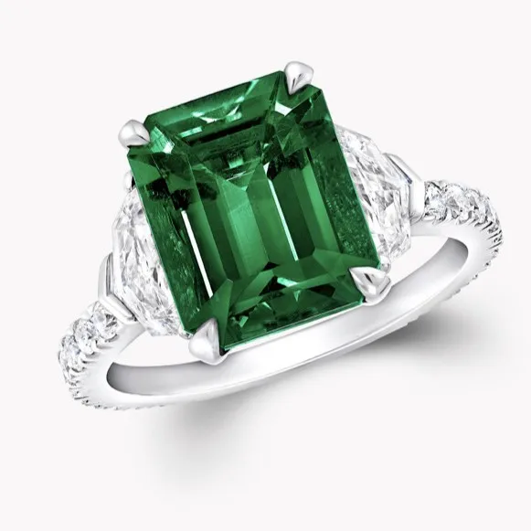 New S925 silver inlaid 8 * 10 rectangular 3-carat cultivated emerald Columbia green fashionable exquisite ring wedding jewelry
New S925 silver inlaid 8 * 10 rectangular 3-carat cultivated emerald Columbia green fashionable exquisite ring wedding jewelry