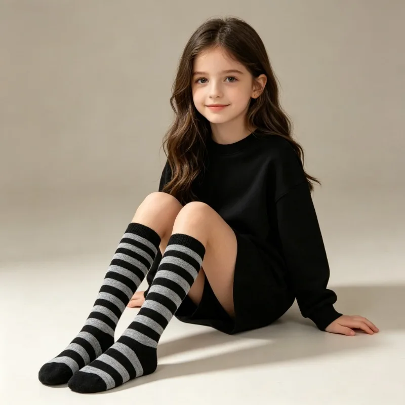 Kids Christmas Knitted Striped Over-the-Knee Socks, Fashion Elastic Long Socks for Girls, Stage Performance & Daily Wear Socks
Kids Christmas Knitted Striped Over-the-Knee Socks, Fashion Elastic Long Socks for Girls, Stage Performance & Daily Wear Socks