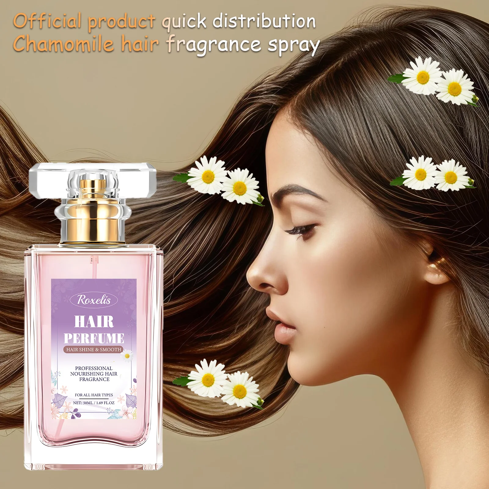 Roxelis 50ml Chamomile Hair Fragrance Spray Moisturizing Hair Hydrating Floral Women's Hair Care Fragrance Spray
Roxelis 50ml Chamomile Hair Fragrance Spray Moisturizing Hair Hydrating Floral Women's Hair Care Fragrance Spray