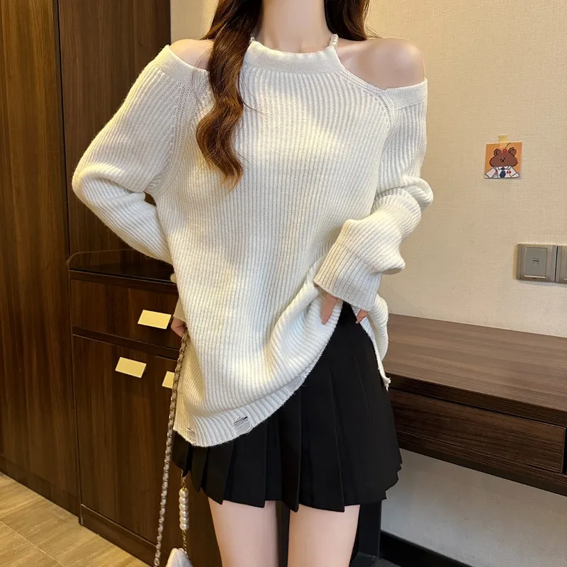 M-4xl Autumn Solid Knitwear Fashion Loose O-neck Off Shoulder Long Sleeve Tops Casual All-matched Women Sweater Oversized
M-4xl Autumn Solid Knitwear Fashion Loose O-neck Off Shoulder Long Sleeve Tops Casual All-matched Women Sweater Oversized