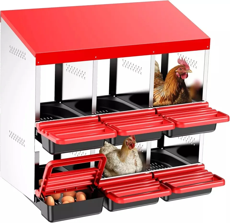 Chicken Mental Nest Box Bottom Hole 30 to 45 in Stable Corrosion-Resistant Mental Nesting Boxes Chicken Egg Laying Box With Lid
Chicken Mental Nest Box Bottom Hole 30 to 45 in Stable Corrosion-Resistant Mental Nesting Boxes Chicken Egg Laying Box With Lid