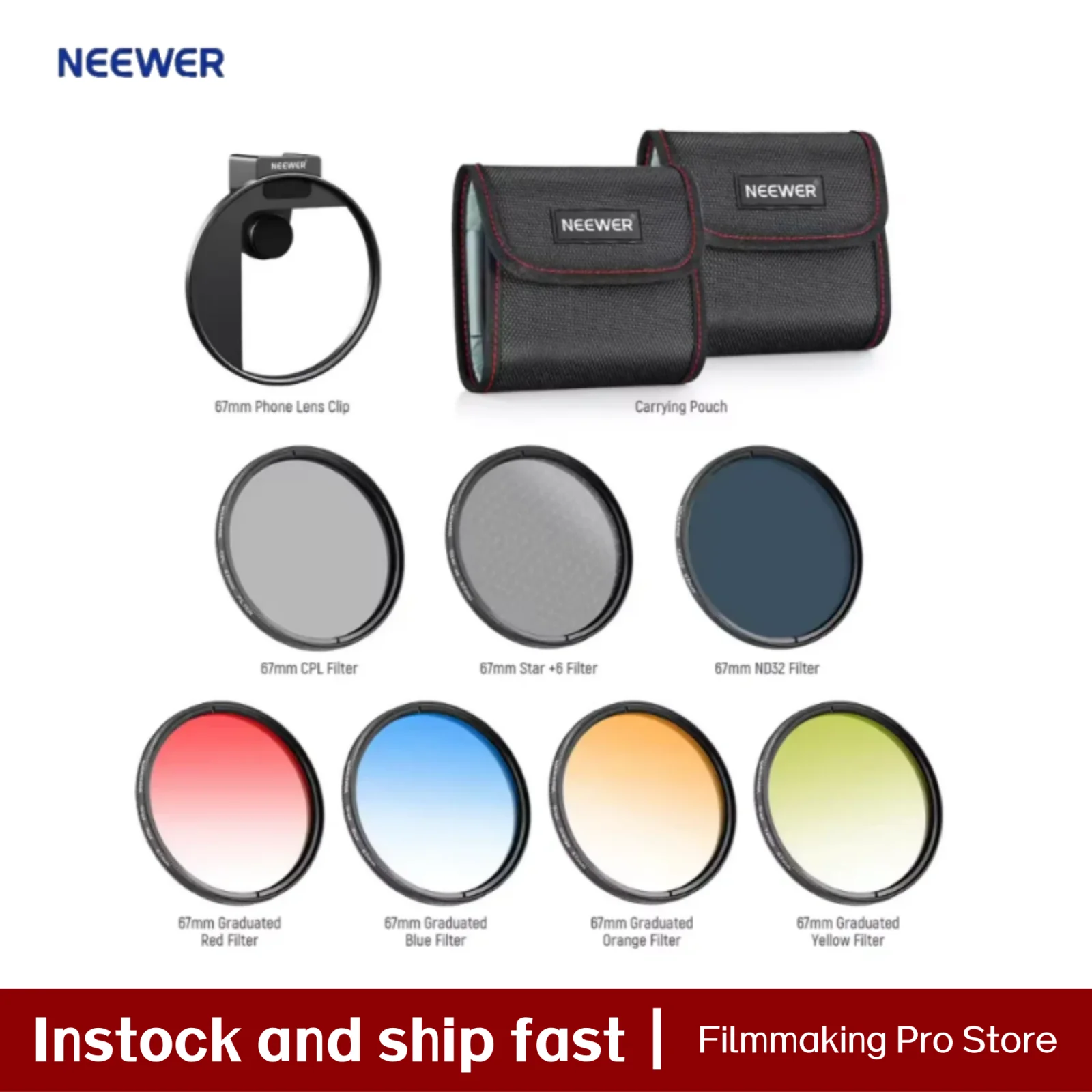 Комплект фильтров NEEWER для телефона ND, обновленный зажим для объектива, набор цветных фильтров, зажим 67 мм для iPhone 15 Pro Max 14 13 Samsung S22 S23
Комплект фильтров NEEWER для телефона ND, обновленный зажим для объектива, набор цветных фильтров, зажим 67 мм для iPhone 15 Pro Max 14 13 Samsung S22 S23