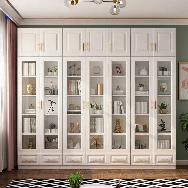 Bookcase Floor Student Household Free Combination Bookcase Bookcase Bedroom with Glass Door
Bookcase Floor Student Household Free Combination Bookcase Bookcase Bedroom with Glass Door