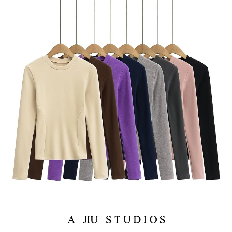Slim Fit Long Sve round Ne двусторонняя футболка Fce, женская весенне-осенняя внутренняя одежда, утягивающий цветной базовый топ
Slim Fit Long Sve round Ne двусторонняя футболка Fce, женская весенне-осенняя внутренняя одежда, утягивающий цветной базовый топ