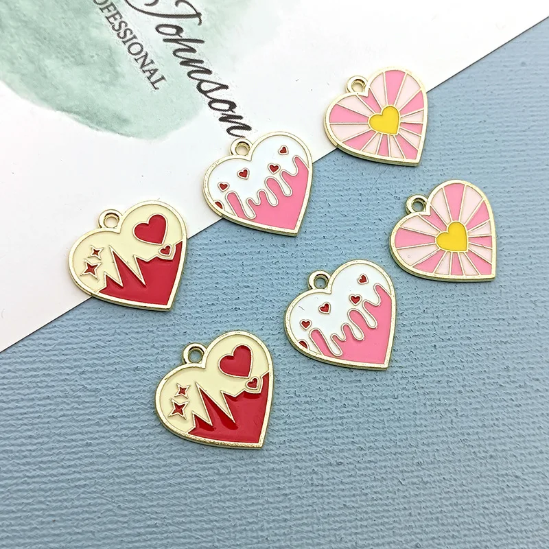 60pcs 19*20mm Colorful Oil Drop Metal Love Hearts Metal Alloy Jewelry Charms Necklace Earring Ornament Accessories Pendants
60pcs 19*20mm Colorful Oil Drop Metal Love Hearts Metal Alloy Jewelry Charms Necklace Earring Ornament Accessories Pendants