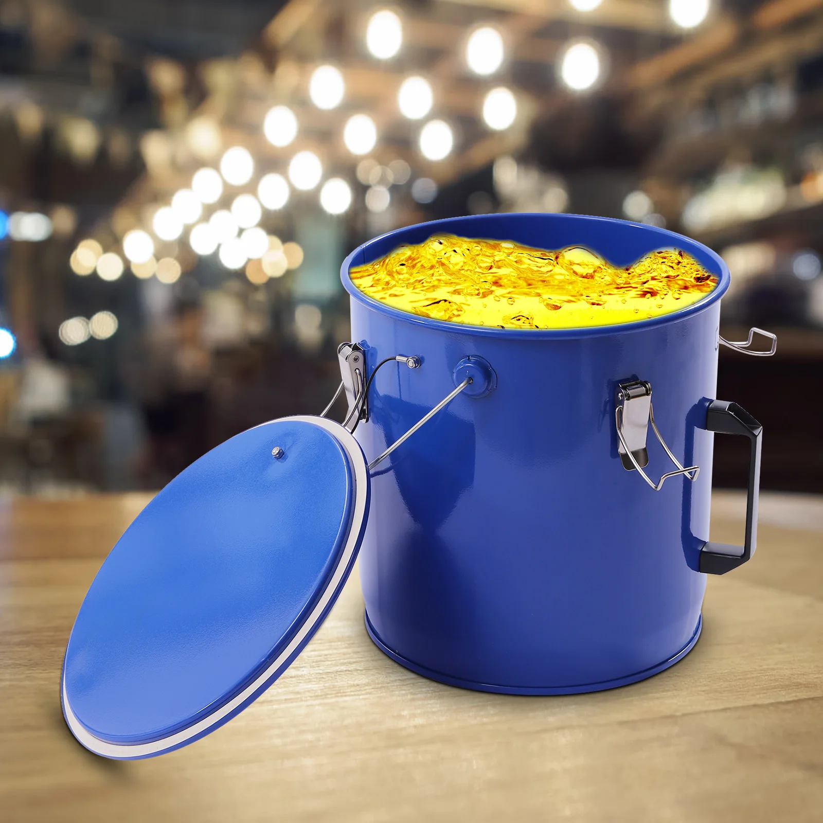 Fryer Grease Bucket 6 Gal Oil Disposal Caddy Steel Fryer Oil Bucket w/Rust-proof Coating 22.7L Oil Transport Container w/Lid
Fryer Grease Bucket 6 Gal Oil Disposal Caddy Steel Fryer Oil Bucket w/Rust-proof Coating 22.7L Oil Transport Container w/Lid