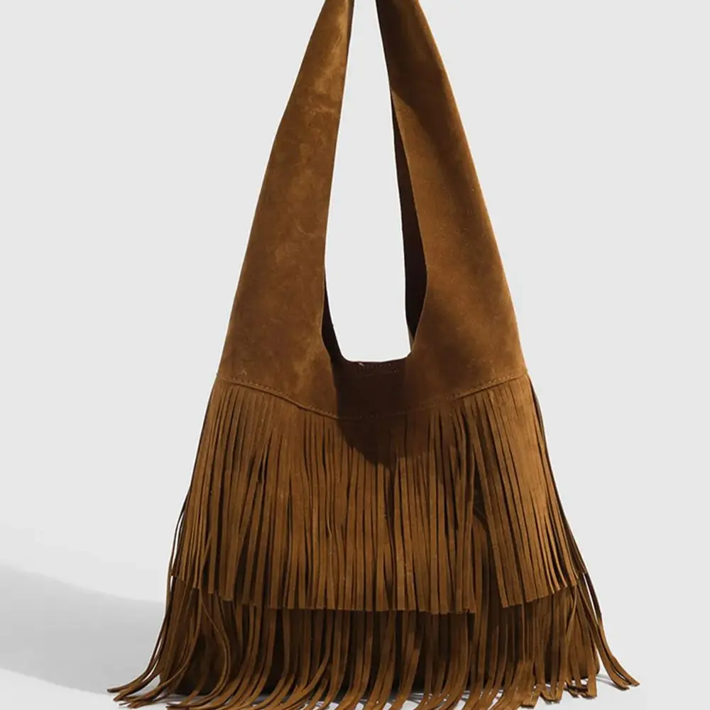 2025 Women Frosted Tassel Shoulder Bag Faux Suede Fringe Underarm Bag Large Capacity Travel Tote Handbag Female Shopping Bag
2025 Women Frosted Tassel Shoulder Bag Faux Suede Fringe Underarm Bag Large Capacity Travel Tote Handbag Female Shopping Bag