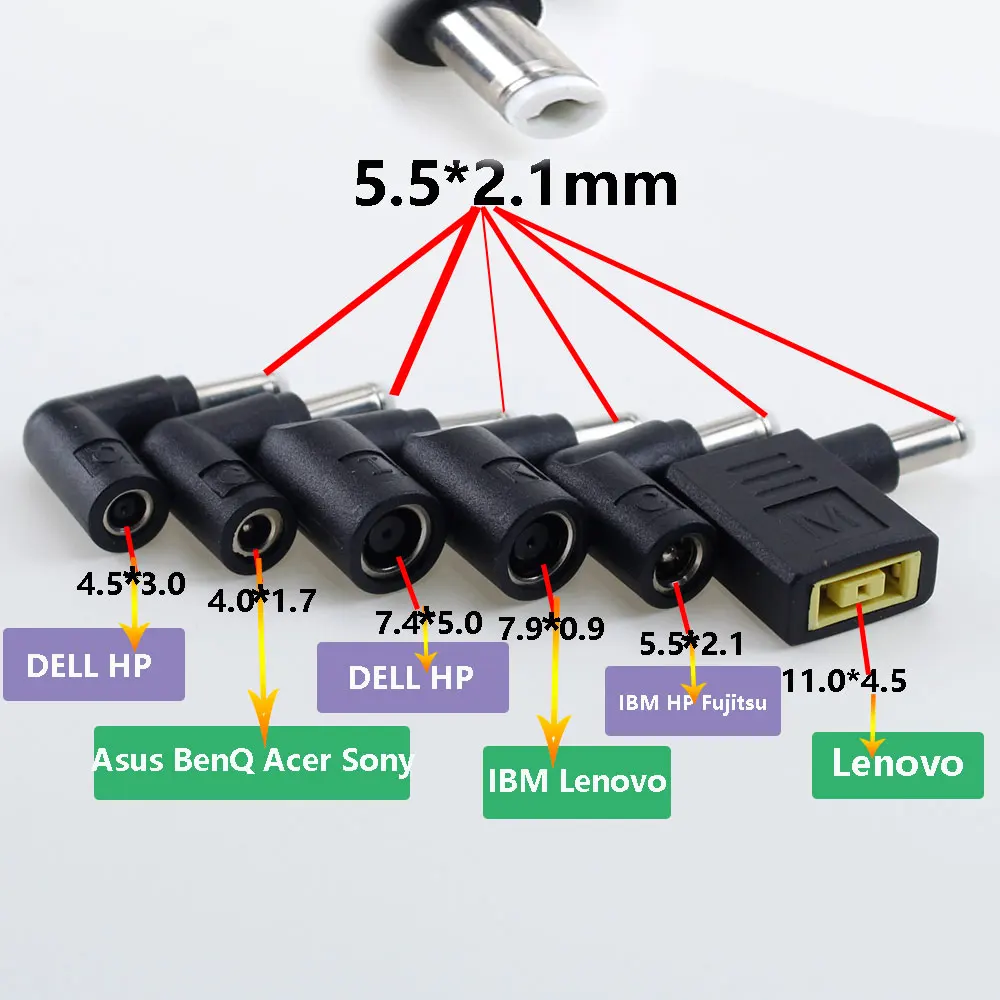 Laptop Charger Converter DC 7.4*5.0 7.9*5.5 4.5*3.0 Female to USB-C Male Power Jack Connector for Lenovo Hp Asus IBM Acer Sony
Laptop Charger Converter DC 7.4*5.0 7.9*5.5 4.5*3.0 Female to USB-C Male Power Jack Connector for Lenovo Hp Asus IBM Acer Sony