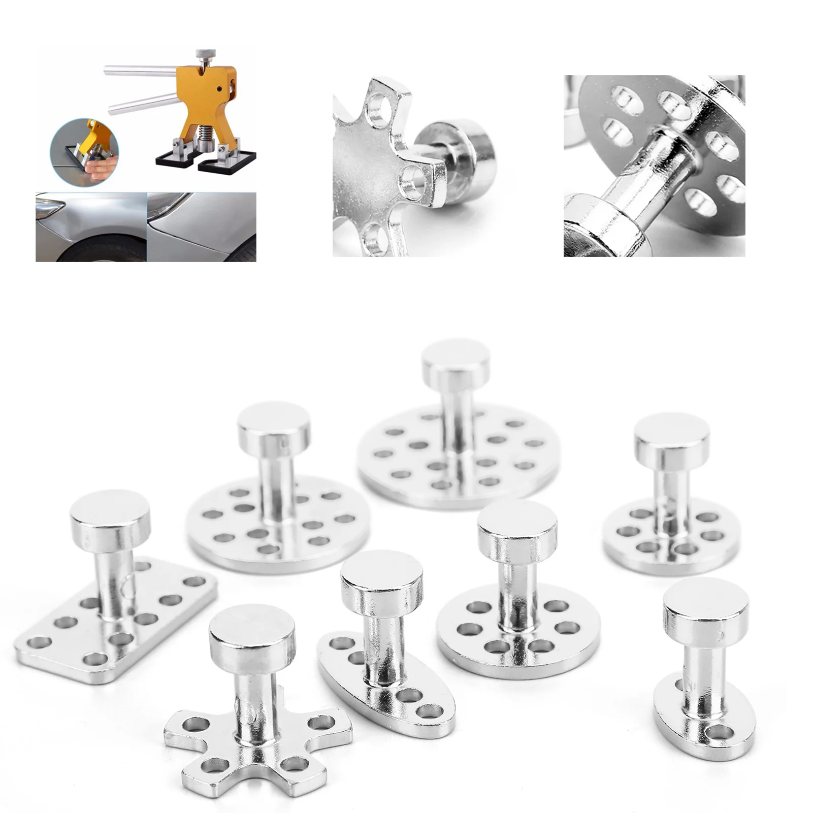 8pcs Car Dent Repair Gasket Pull Row Tools Components Auto Maintenance Aluminium Alloy
8pcs Car Dent Repair Gasket Pull Row Tools Components Auto Maintenance Aluminium Alloy