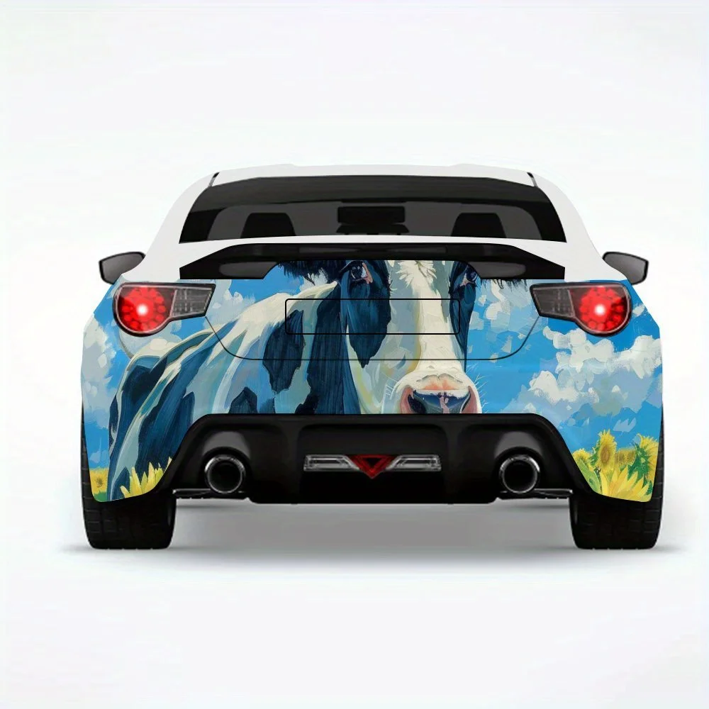 Корова в поле подсолнечника, виниловая наклейка на заднюю часть автомобиля, водонепроницаемые самоклеящиеся виниловые наклейки для хвоста и бампера автомобиля, украшение
Корова в поле подсолнечника, виниловая наклейка на заднюю часть автомобиля, водонепроницаемые самоклеящиеся виниловые наклейки для хвоста и бампера автомобиля, украшение