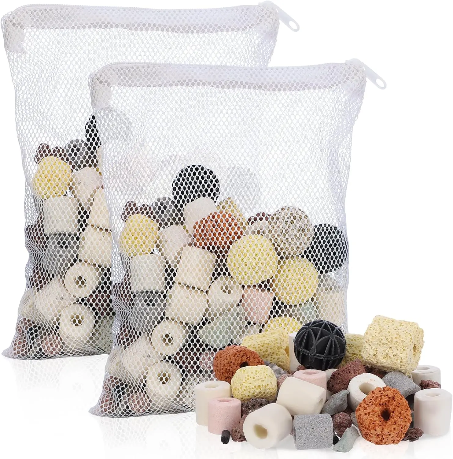12 in 1 Aquarium Filter Media for Sump, Ceramic Rings Activated Carbon Bio Balls for Freshwater Marine Koi Fish Tank Pond
12 in 1 Aquarium Filter Media for Sump, Ceramic Rings Activated Carbon Bio Balls for Freshwater Marine Koi Fish Tank Pond