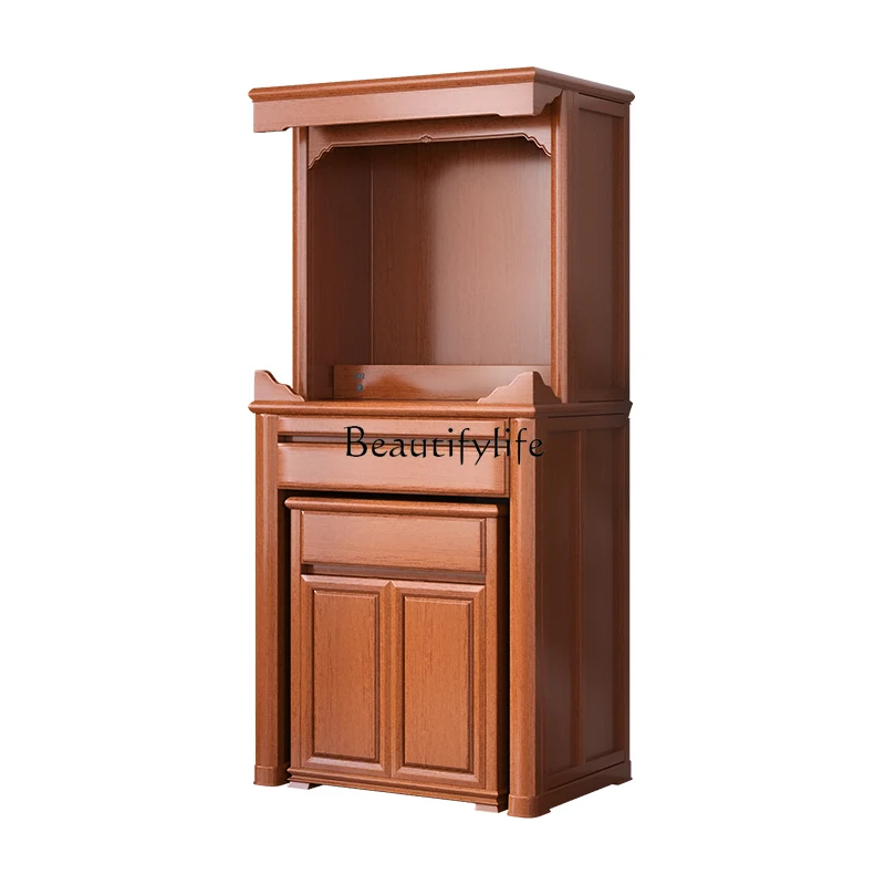 Solid wood Chinese shrine shrine shrine stand cabinet household offering God of Wealth cabinet
Solid wood Chinese shrine shrine shrine stand cabinet household offering God of Wealth cabinet