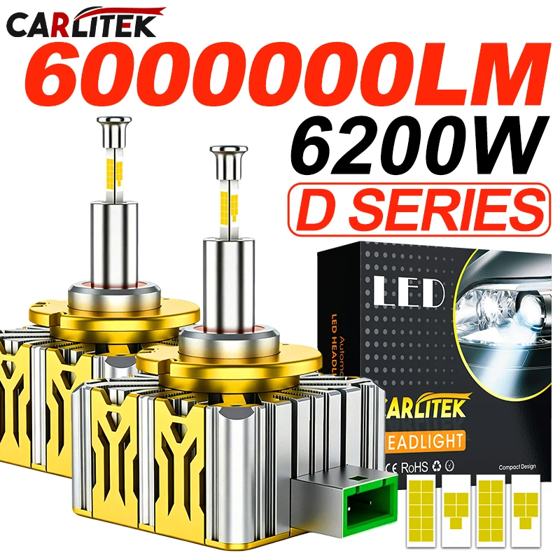 CARLitek D1S D3S Led Bulbs 360 1:1 Hid D2S D4S D8S Car Light 12V 24V Motorcycle Truck Universal D1R D2R D3R D4R Auto Lamp 2Pcs
CARLitek D1S D3S Led Bulbs 360 1:1 Hid D2S D4S D8S Car Light 12V 24V Motorcycle Truck Universal D1R D2R D3R D4R Auto Lamp 2Pcs