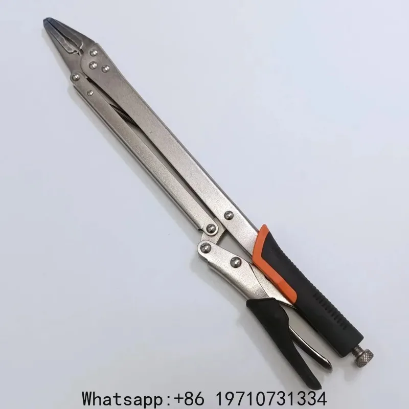 15 Inch Extra Long Reach Grip Locking Pliers with TPR Handle Straight Narrow Place Use Vehicle Repair Tools
15 Inch Extra Long Reach Grip Locking Pliers with TPR Handle Straight Narrow Place Use Vehicle Repair Tools