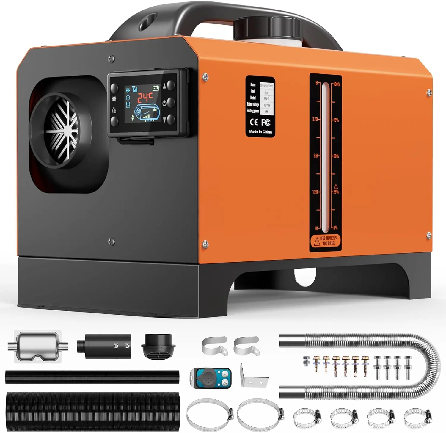 Портативный обогреватель мощностью 8 кВт, 12 В, баком емкостью 5 л, пультом дистанционного управления и ЖК-дисплеем для автофургонов, автомобилей, лодок, грузовиков, палаток — высота до 9842 футов
Портативный обогреватель мощностью 8 кВт, 12 В, баком емкостью 5 л, пультом дистанционного управления и ЖК-дисплеем для автофургонов, автомобилей, лодок, грузовиков, палаток — высота до 9842 футов