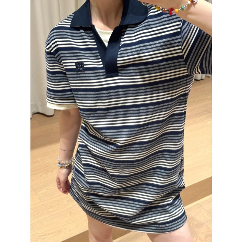 Повседневная футболка в полоску с коротким рукавом, прямого кроя, модный дизайн, молодежный студенческий стиль
Повседневная футболка в полоску с коротким рукавом, прямого кроя, модный дизайн, молодежный студенческий стиль