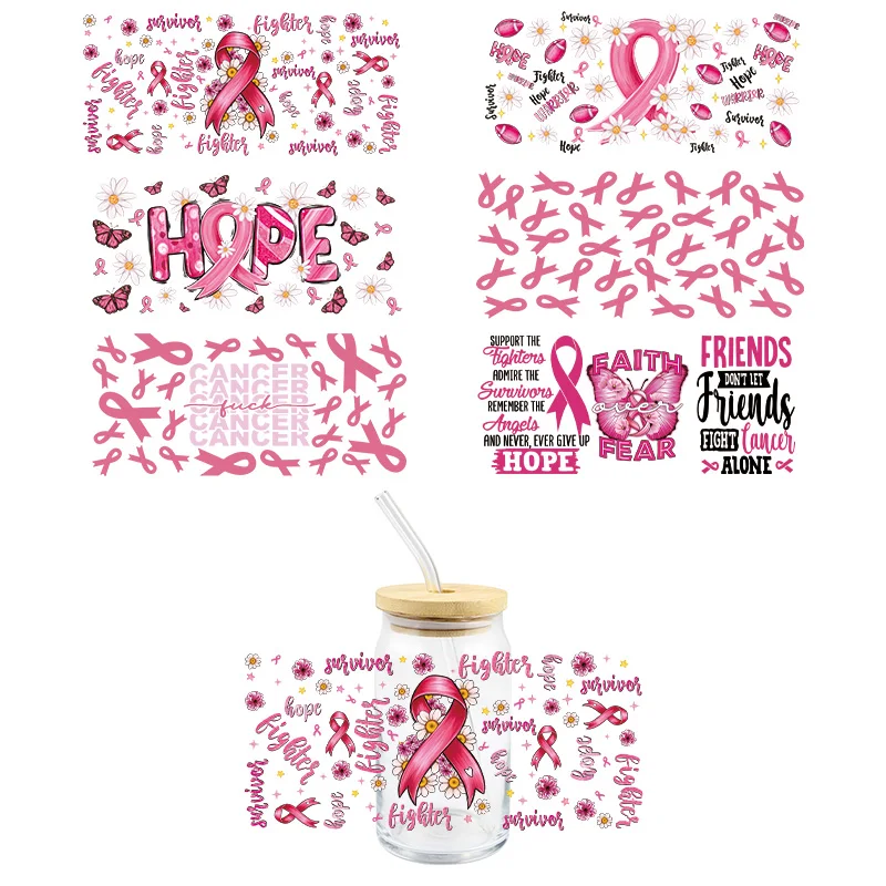 Pink Ribbon UV DTF Wrap Transfer Stickers Festival Fashion Design DTF Wrap For Glasses Cups Bottles Decal
Pink Ribbon UV DTF Wrap Transfer Stickers Festival Fashion Design DTF Wrap For Glasses Cups Bottles Decal