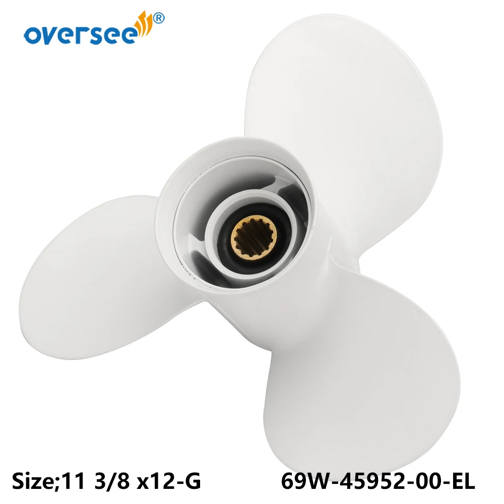 Aftermarket Outboard Propeller 25-60HP (Type G) 11 3/8" x 12" 69W-45952-00-EL Replaces for Yamaha Outboard Motor Parts
Aftermarket Outboard Propeller 25-60HP (Type G) 11 3/8" x 12" 69W-45952-00-EL Replaces for Yamaha Outboard Motor Parts