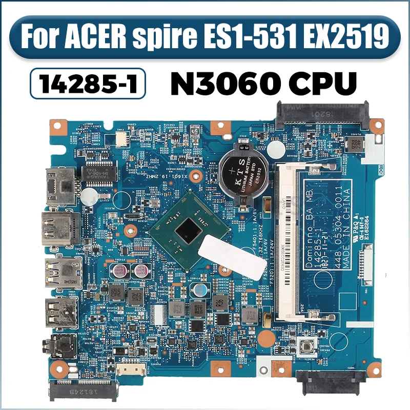 Материнская плата для ноутбука ACER Aspire Φ EX2519 14285-1 448.05304.0011 NBMZ8110076 SR2KN N3060, протестированная материнская плата для ноутбука
Материнская плата для ноутбука ACER Aspire Φ EX2519 14285-1 448.05304.0011 NBMZ8110076 SR2KN N3060, протестированная материнская плата для ноутбука