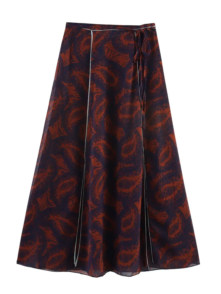 2025ZA New Women's Clothing European and American Style Fashion Simple Printed Drape Top and Skirt Set
2025ZA New Women's Clothing European and American Style Fashion Simple Printed Drape Top and Skirt Set