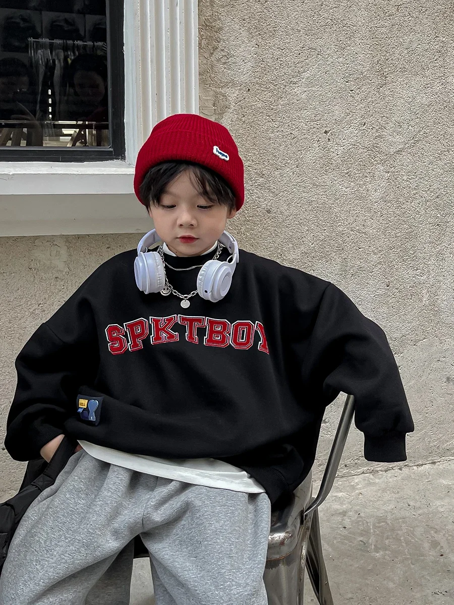Boys Winter Clothing Velvet Padded Thickened Sweater 2023 New Children's Baby's Top Children Fashionable Winter Clothes
Boys Winter Clothing Velvet Padded Thickened Sweater 2023 New Children's Baby's Top Children Fashionable Winter Clothes