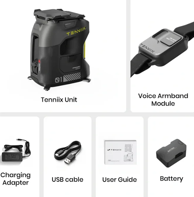 Portable Tenniix Tennis Ball Machine AI Coach Voice-Control Robot Training Tennis Ball Training Shooting Machine
Portable Tenniix Tennis Ball Machine AI Coach Voice-Control Robot Training Tennis Ball Training Shooting Machine