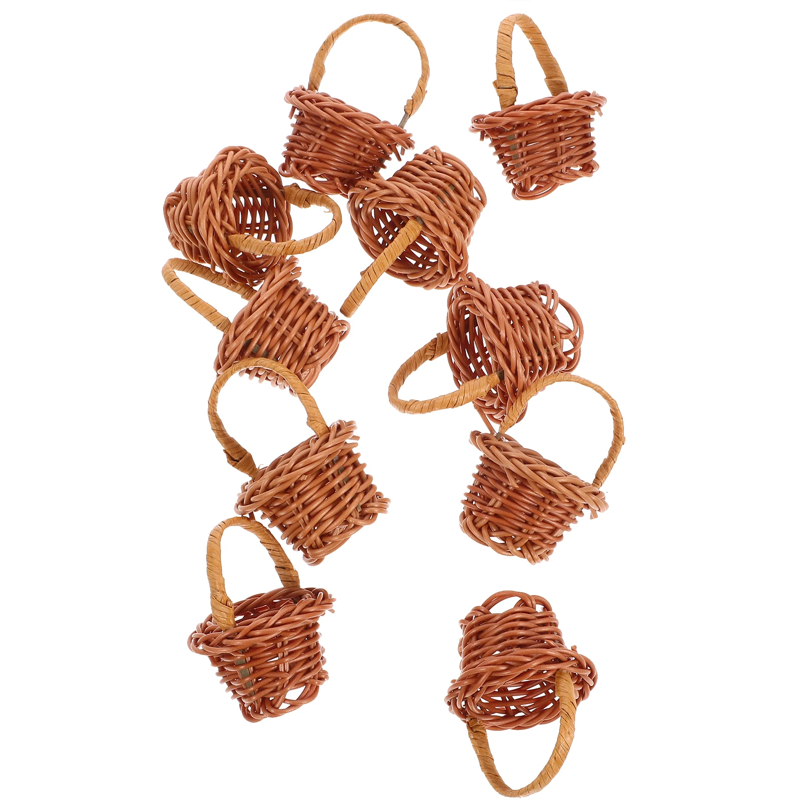 10pcs Rattan Woven Baskets Miniature Flower Basket Tiny Baskets for Home Decor Photo Props Storage Container Small Items
10pcs Rattan Woven Baskets Miniature Flower Basket Tiny Baskets for Home Decor Photo Props Storage Container Small Items