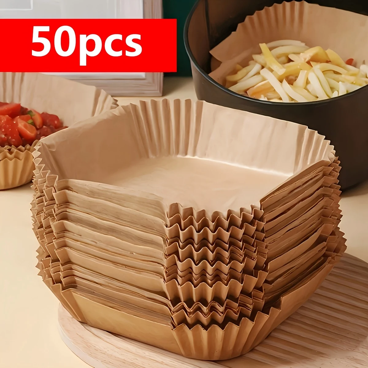 50Pcs Non-Stick Air Fryer Liners Food Grade Grooved Edge Easy Clean For Baking Microwave Kitchen Accessories
50Pcs Non-Stick Air Fryer Liners Food Grade Grooved Edge Easy Clean For Baking Microwave Kitchen Accessories