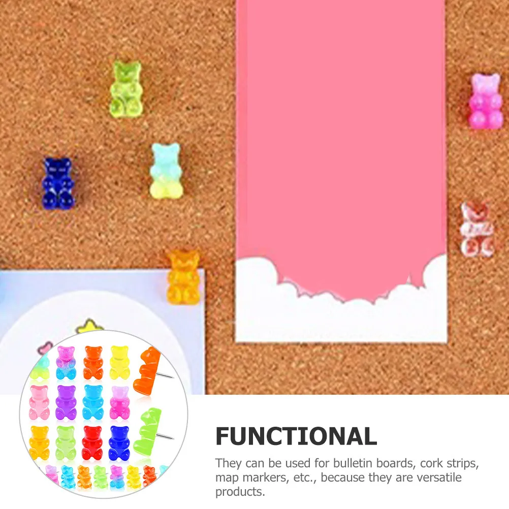 30pcs Photo Wall Thumbtacks Bear Shaped Pushpins Multi-Function Tacks For Cork Board Map Accessories Bulletin Stationery Home
30pcs Photo Wall Thumbtacks Bear Shaped Pushpins Multi-Function Tacks For Cork Board Map Accessories Bulletin Stationery Home