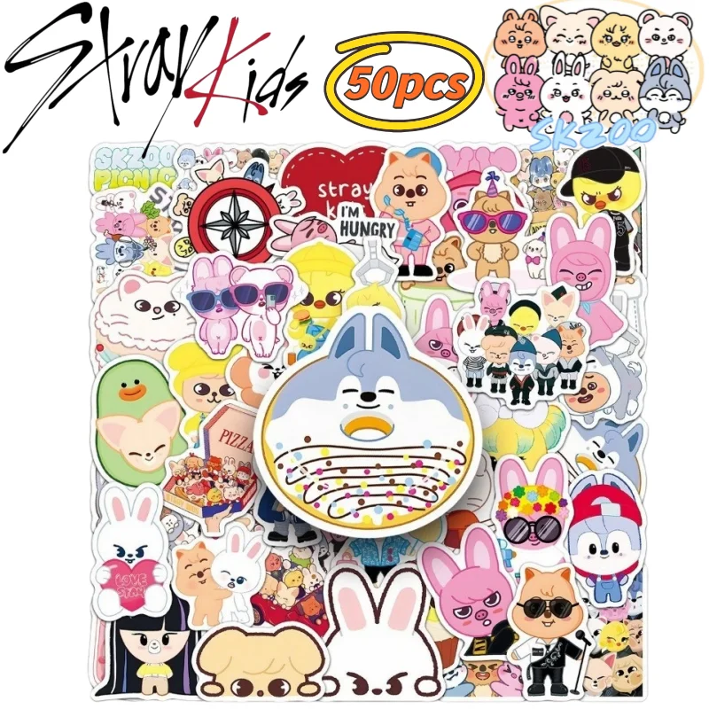 New SKZOO Stray Kids Wolf Chan Leebit 50-piece sticker pack, high‑quality cartoon print, waterproof for planners and luggage
New SKZOO Stray Kids Wolf Chan Leebit 50-piece sticker pack, high‑quality cartoon print, waterproof for planners and luggage