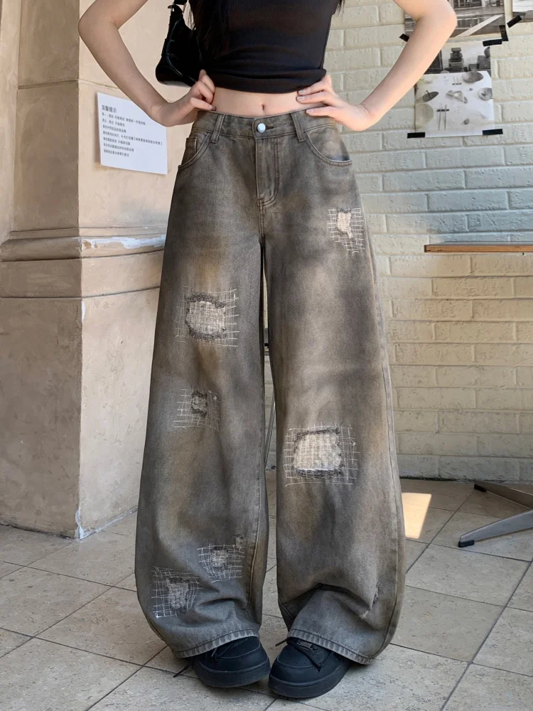 2025 Ropa Y2K Grunge Vintage Grey Ripped Stacked Baggy Jeans Pants For Women Clothing New Rock Wide Leg Old Lady Denim Trousers
2025 Ropa Y2K Grunge Vintage Grey Ripped Stacked Baggy Jeans Pants For Women Clothing New Rock Wide Leg Old Lady Denim Trousers