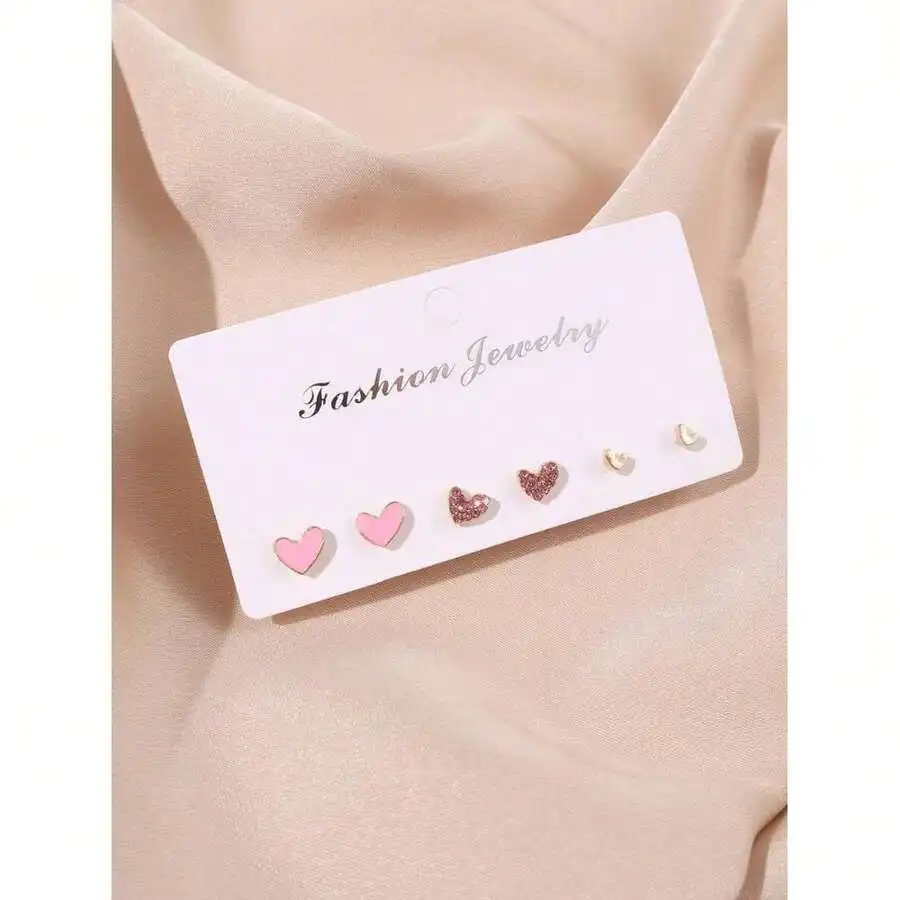3 Pairs Heart Earrings Set Minimalist Fashion Jewelry For Women
3 Pairs Heart Earrings Set Minimalist Fashion Jewelry For Women