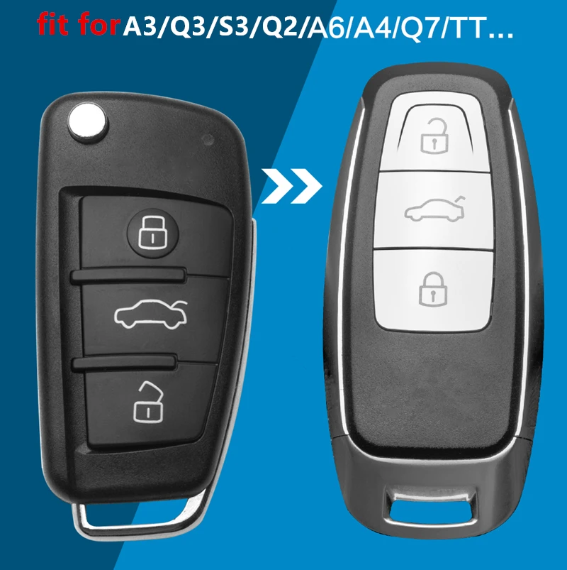 3 Buttons Car Modified Remote Key Shell Car Remote Key Case for Audi A3 Q3 S3 Q2 Replacement Car Smart Key Cover
3 Buttons Car Modified Remote Key Shell Car Remote Key Case for Audi A3 Q3 S3 Q2 Replacement Car Smart Key Cover