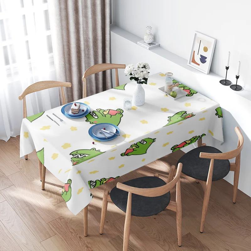 Delightful Cartoon Tablecloth for Your Dining Room Decor Easy Cleaning Perfect Fit 5-Seater White Tablecloth with Green Crocodil
Delightful Cartoon Tablecloth for Your Dining Room Decor Easy Cleaning Perfect Fit 5-Seater White Tablecloth with Green Crocodil