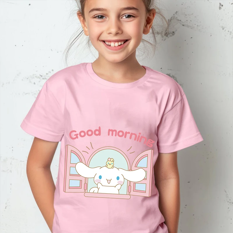Детская футболка с принтом Cinnamoroll, летние детские хлопковые розовые повседневные топы с коротким рукавом, подходит для мальчиков и девочек
Детская футболка с принтом Cinnamoroll, летние детские хлопковые розовые повседневные топы с коротким рукавом, подходит для мальчиков и девочек