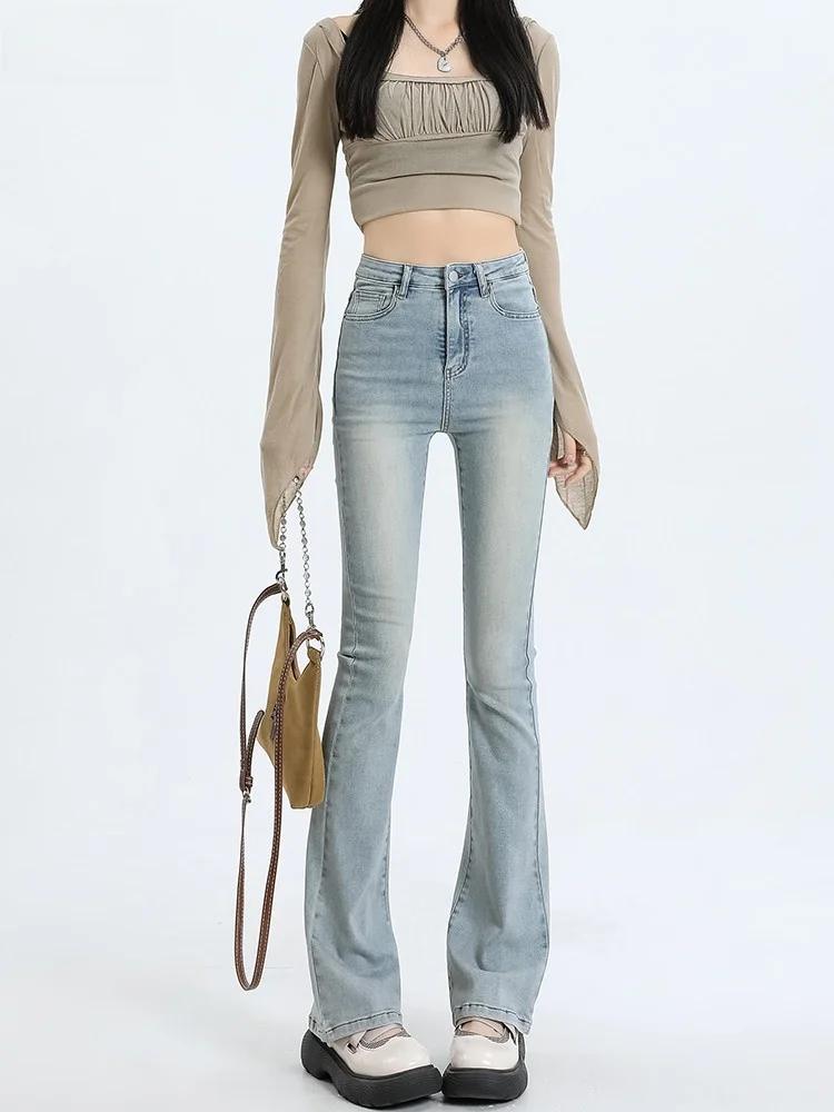 American Style High Waist Slim Fit Jeans Women's 2026 New Washed Blue Capri Pants Retro Vintage High Elasticity Denim Skinnies
American Style High Waist Slim Fit Jeans Women's 2026 New Washed Blue Capri Pants Retro Vintage High Elasticity Denim Skinnies