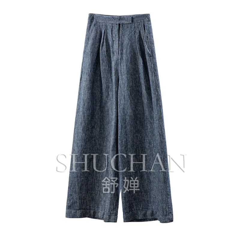 Outstanding Color Weaving Cabinet High Quality 100 Linen High Waist Straight Wide Leg Pants Women's 09E3
Outstanding Color Weaving Cabinet High Quality 100 Linen High Waist Straight Wide Leg Pants Women's 09E3