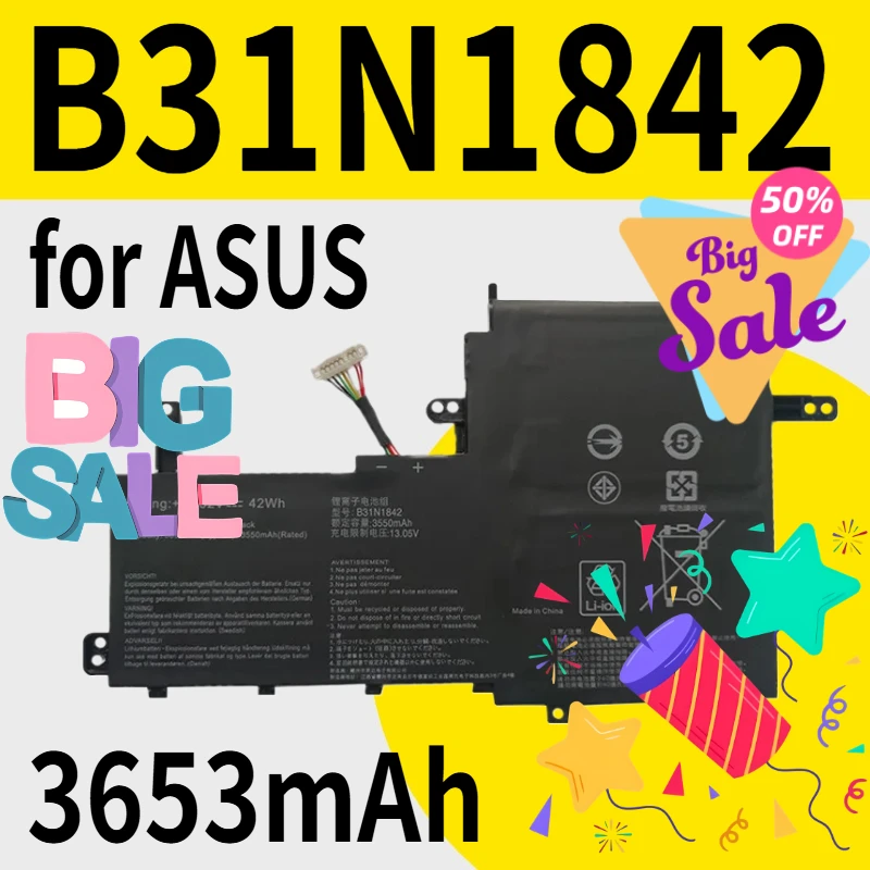 B31N1842 Battery for ASUS VivoBook 15 F513EA F513EP S533UA K513E KM513UA F513IA M513IA S513EA S531F X513EA X531FA X531FL
B31N1842 Battery for ASUS VivoBook 15 F513EA F513EP S533UA K513E KM513UA F513IA M513IA S513EA S531F X513EA X531FA X531FL
