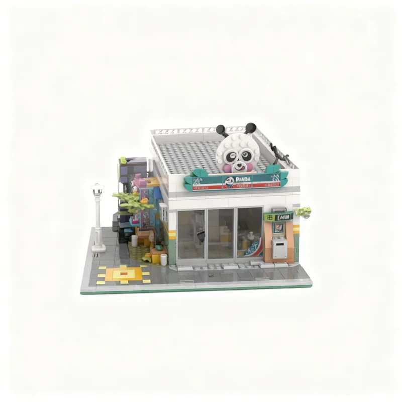 NEW 1015PCS MOC Street View Panda Supermarket Modular Model Custom Building Blocks Architecture DIY Assembly Display Gift Set
NEW 1015PCS MOC Street View Panda Supermarket Modular Model Custom Building Blocks Architecture DIY Assembly Display Gift Set