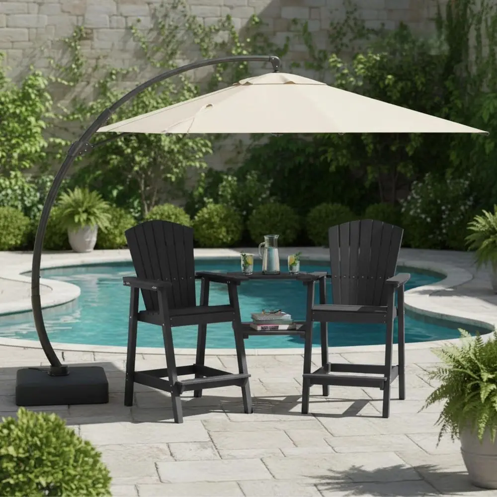 Adirondack Chairs Set of 2, HDPE Outdoor Adirondack Chairs with Double Connecting Tray, Bar Height High Back Patio Chairs for B
Adirondack Chairs Set of 2, HDPE Outdoor Adirondack Chairs with Double Connecting Tray, Bar Height High Back Patio Chairs for B
