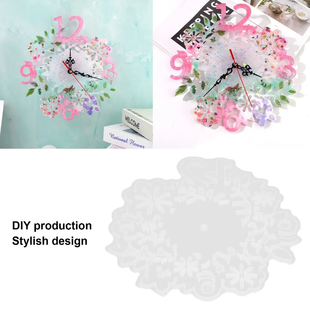 Resin Jewelry DIY White Silicone Clock Mould Silicone Floral DIY Clock Mould 12 Inch Large Large Silicone Mould Resin Casting
Resin Jewelry DIY White Silicone Clock Mould Silicone Floral DIY Clock Mould 12 Inch Large Large Silicone Mould Resin Casting