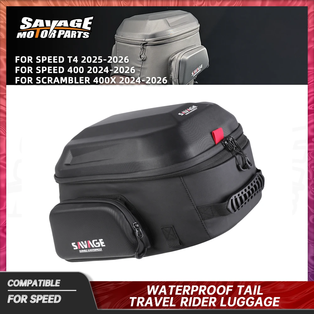 2026 For Speed T4 Tail Bag Multifunction FOR Speed 400 Scrambler 400X Motorcycle Rear Seat Bag High Capacity Bag Rider Backpack
2026 For Speed T4 Tail Bag Multifunction FOR Speed 400 Scrambler 400X Motorcycle Rear Seat Bag High Capacity Bag Rider Backpack