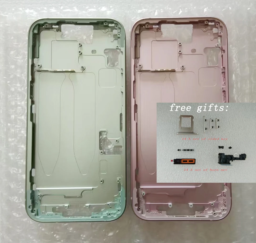 5pcs metal Middle Frame Bezel Housing For iPhone 15 15plus +Speaker Mesh+ SIM Tray + Side Key Repair Replacement Parts
5pcs metal Middle Frame Bezel Housing For iPhone 15 15plus +Speaker Mesh+ SIM Tray + Side Key Repair Replacement Parts