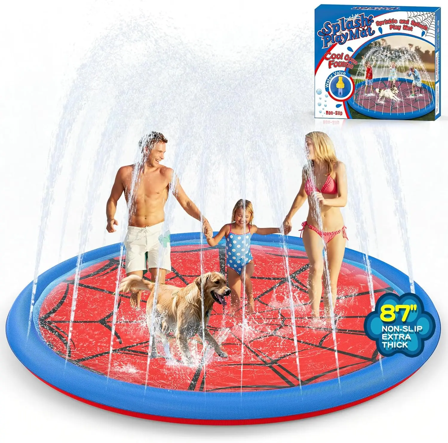 Non Slip Splash Pad for Kids and Dogs, 87'' Extra Large Splash Pad Outdoor Sprinkler for Kids, Dog Water Summer Toys Outdoor
Non Slip Splash Pad for Kids and Dogs, 87'' Extra Large Splash Pad Outdoor Sprinkler for Kids, Dog Water Summer Toys Outdoor