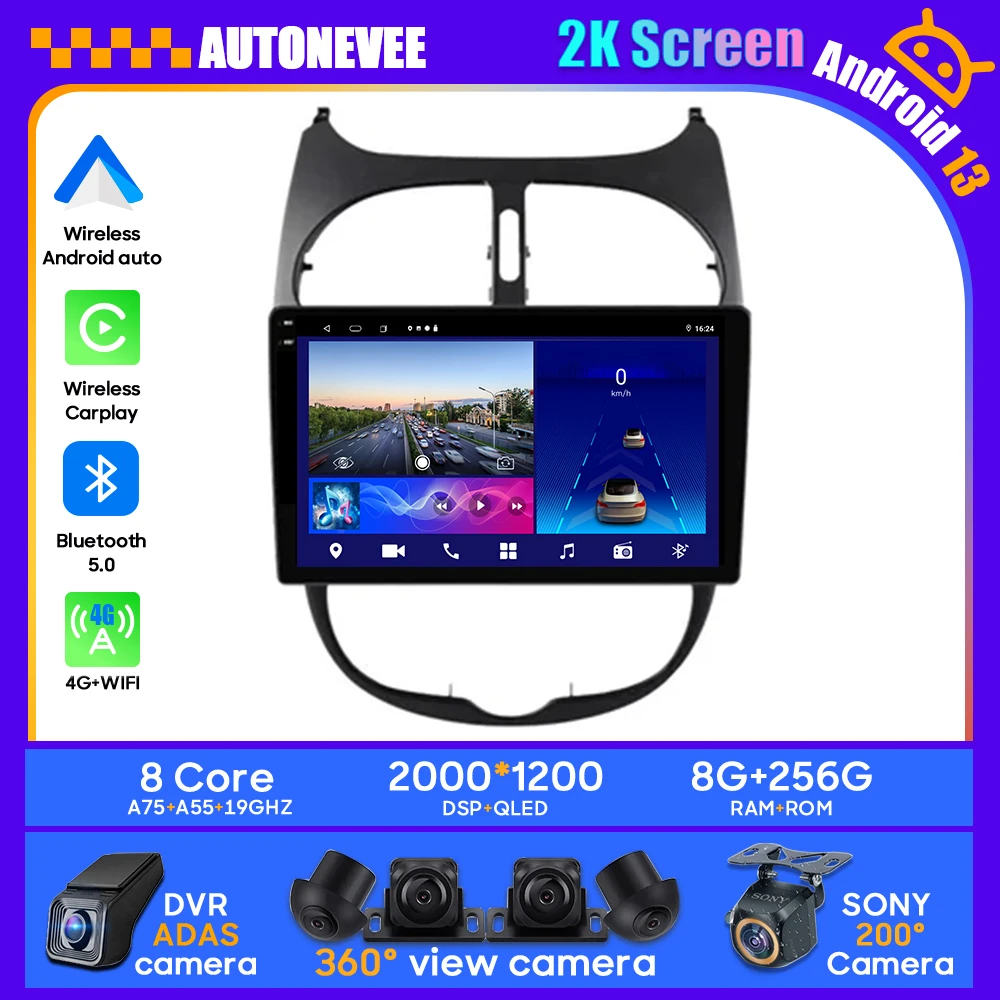 Android 13 для Peugeot 206 2001-2016 автомобильное Стерео Радио мультимедийный видеоплеер GPS 2K BT Carplay Android Авто 4G
Android 13 для Peugeot 206 2001-2016 автомобильное Стерео Радио мультимедийный видеоплеер GPS 2K BT Carplay Android Авто 4G