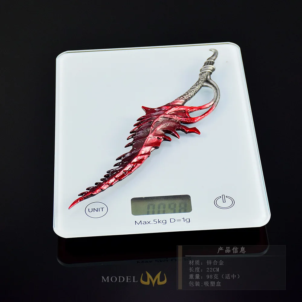 In Stock 22CM Game Peripheral Ni Ci Xue Ren Reverse Stab Blood Blade Model All-metal Ornaments Sword Ornament Collections Toy
In Stock 22CM Game Peripheral Ni Ci Xue Ren Reverse Stab Blood Blade Model All-metal Ornaments Sword Ornament Collections Toy