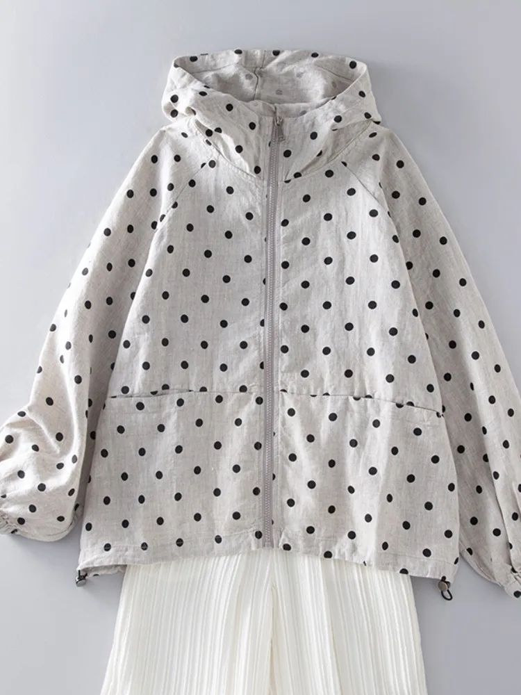 Casual Chic Polka Dot Cotton Linen Hooded Open Cardigan Women's Spring Refreshing Anti-Aging Large Size Long Sleeve Sweatshir...
Casual Chic Polka Dot Cotton Linen Hooded Open Cardigan Women's Spring Refreshing Anti-Aging Large Size Long Sleeve Sweatshir...