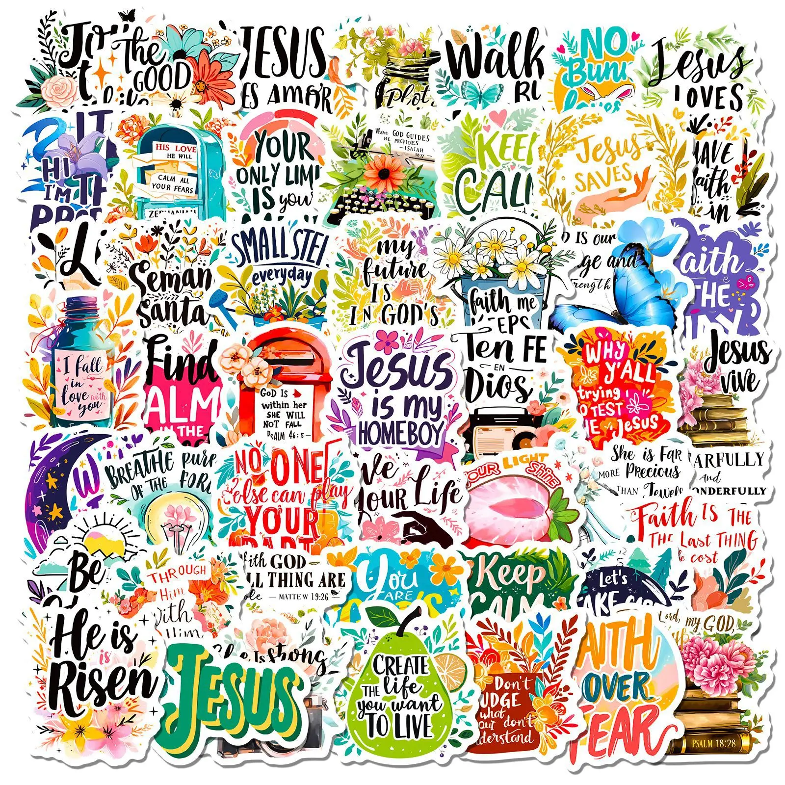 50NewBible StickersCreative Positive Energy Text Short Sentences Inspirational English Sentences Waterproof Pocket Book Stickers
50NewBible StickersCreative Positive Energy Text Short Sentences Inspirational English Sentences Waterproof Pocket Book Stickers