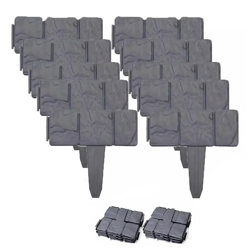 ABXF-Landscape Decor 20Pcs Imitation Stone Garden Fence Plastic Retaining Wall Edging Border Grey Cobbled Effect Pattern
ABXF-Landscape Decor 20Pcs Imitation Stone Garden Fence Plastic Retaining Wall Edging Border Grey Cobbled Effect Pattern